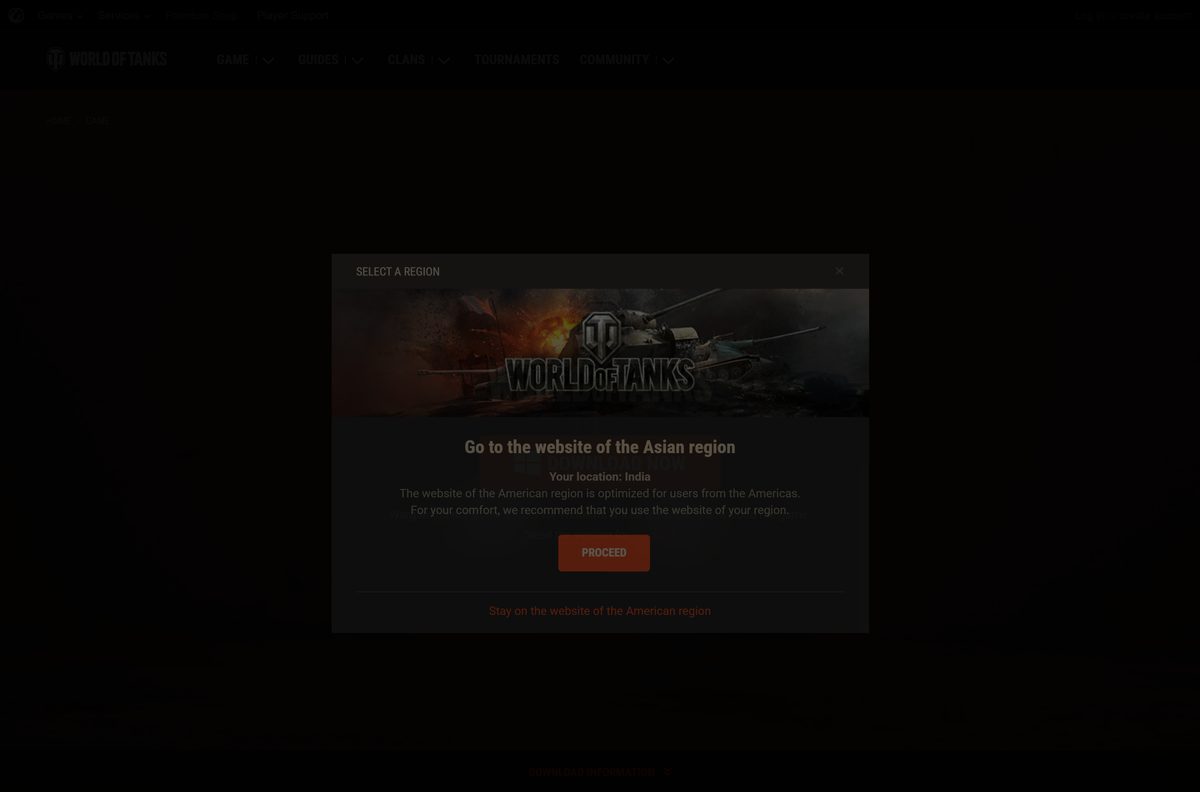 Official World of Tanks download page with the Download Now button