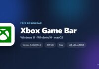 Xbox Game Bar logo with version, size and supported systems