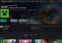 Xbox Minecraft Launcher store listing page with the Get button