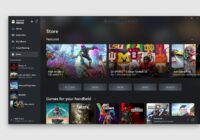 Xbox app Store tab with a search box and featured PC games