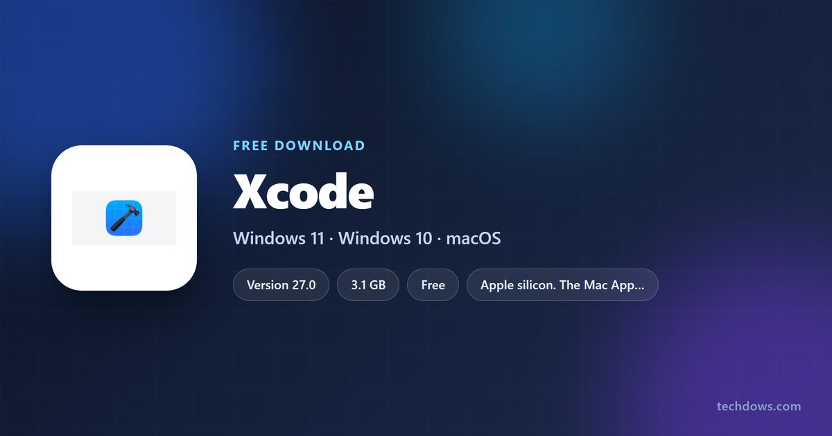Xcode version, download size and supported systems at a glance