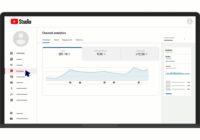YouTube Studio Channel analytics overview with Realtime subscriber panel