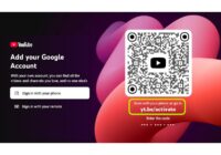 YouTube TV sign-in screen offering a QR code or remote entry