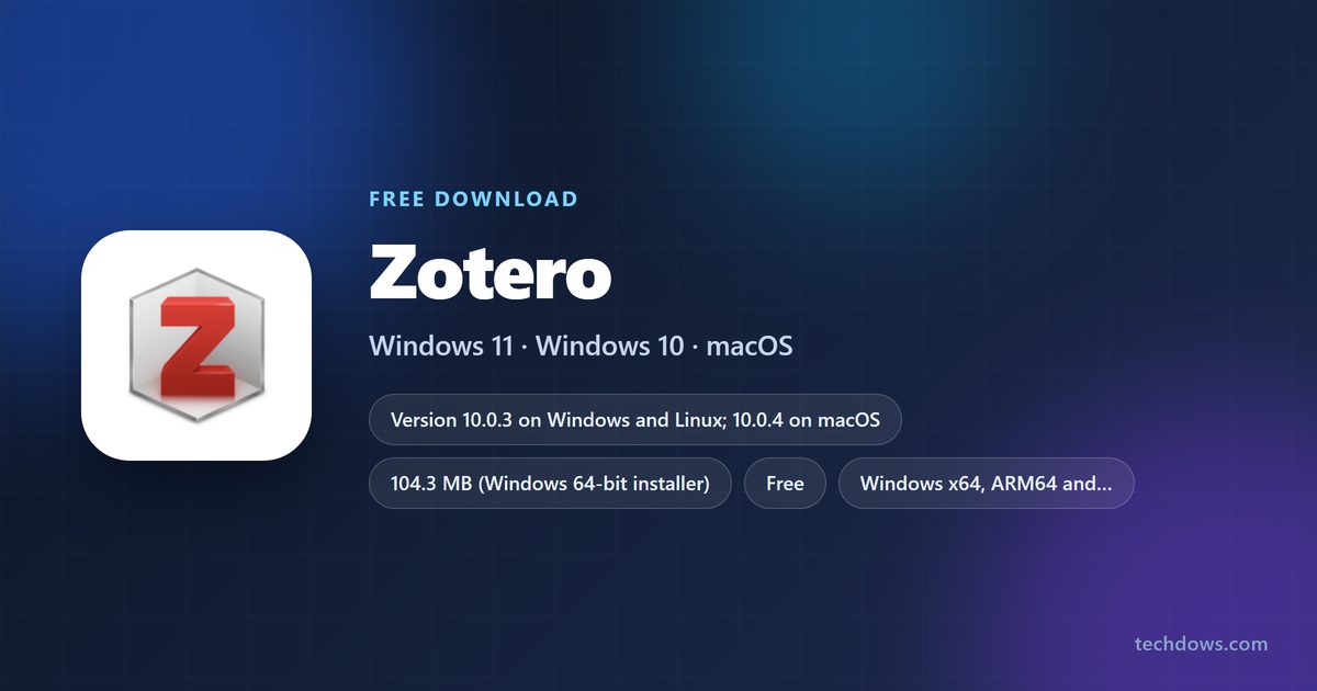 Zotero desktop version, price, platforms and installer types