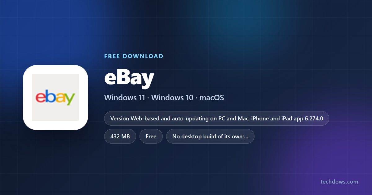 eBay app size, price and supported devices