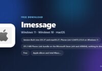 iMessage logo with price, platforms and the Phone Link download size