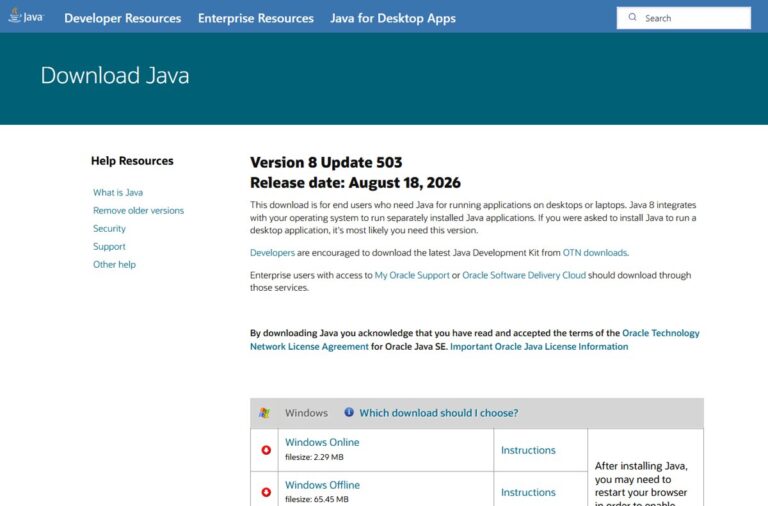 Java JRE latest version: Download & Install [32-bit, 64-bit] - Techdows