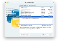 macOS Python installer Custom Install screen with Install or upgrade pip checked