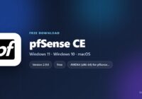 pfSense CE spec card with version, license, installer and hardware