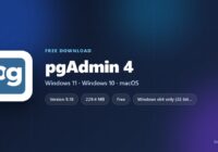 pgAdmin 4 card listing version, licence and supported systems