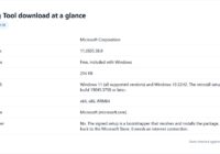 Snipping Tool version, licence, setup size and supported Windows versions
