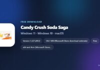 Candy Crush Soda Saga spec card with version, size and requirements