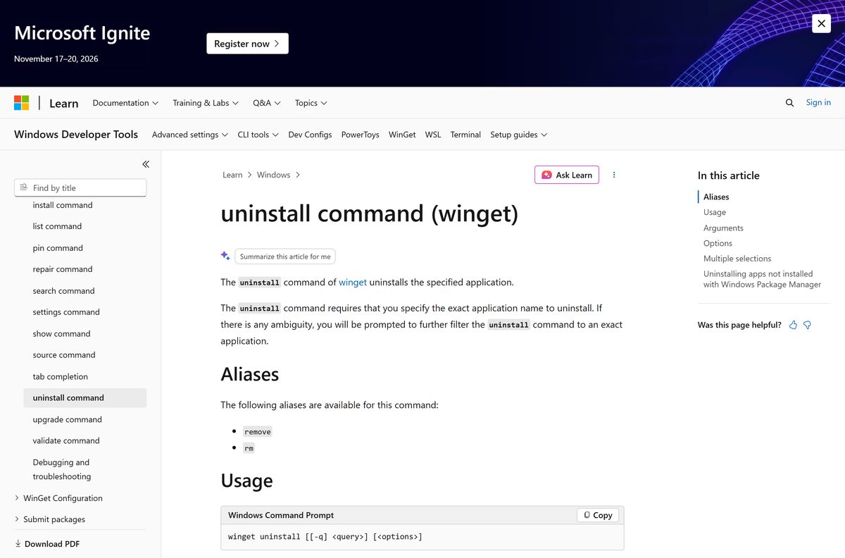 winget uninstall command reference for removing HyperX NGENUITY Legacy