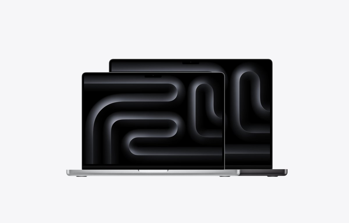 14-inch and 16-inch MacBook Pro in Silver and Space Black side by side