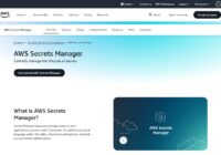 AWS Secrets Manager product page with the Get started button