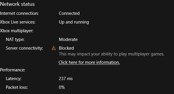 Access Xbox Networking settings in Windows 11 or 10
