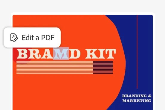 Acrobat Edit a PDF tool selecting a word in a document heading