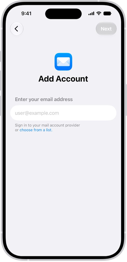 Add Gmail to iPhone Mail app on the Add Account email screen