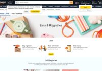 Amazon Lists and Registries page with Your Lists and Your Friends tabs