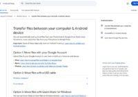 Android Help page on transferring files between a computer and an Android device