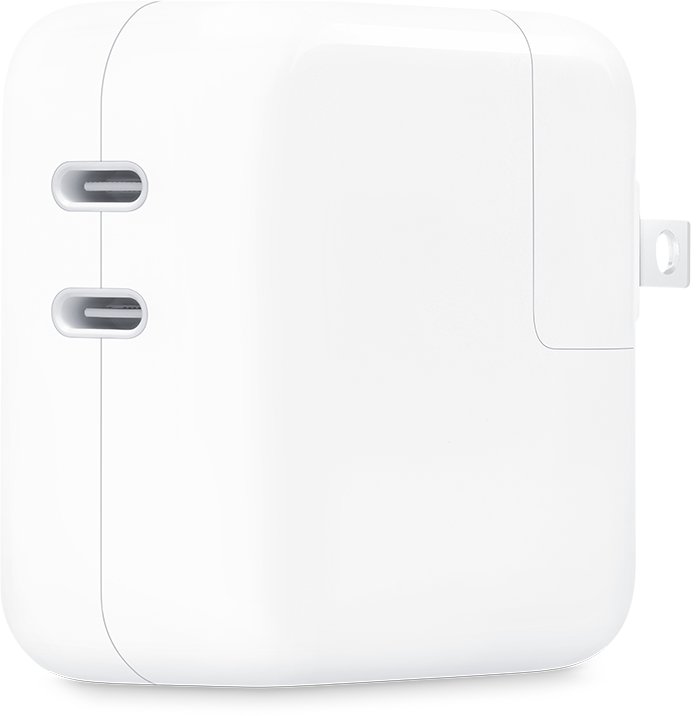 Apple 35W Dual USB-C Port Power Adapter with two USB-C ports