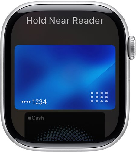Apple Pay without data on Apple Watch showing Hold Near Reader