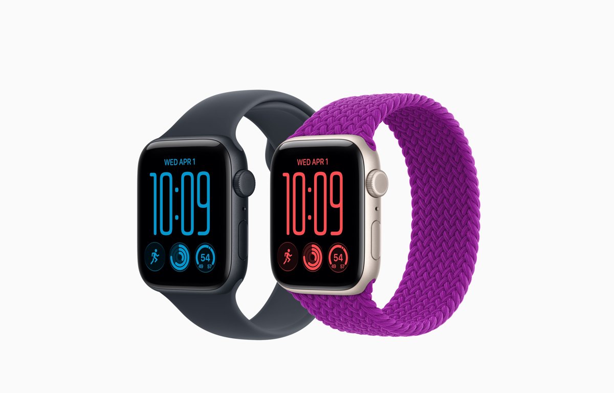 Apple Watch SE 3 in midnight and starlight aluminum cases
