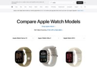 Apple Watch compare page showing Series 12, Ultra 4 and SE 3
