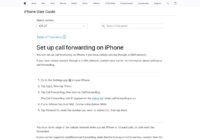 Apple iPhone User Guide steps to set up call forwarding