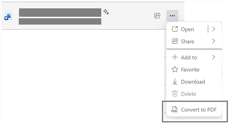 Batch convert Word files to PDF with Convert to PDF in the Copilot app