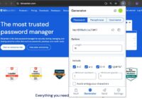 Bitwarden extension Generator tab open from the Chrome toolbar