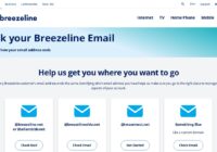 Breezeline Check your Breezeline Email page with four email ending cards