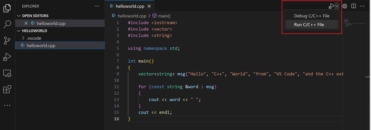 C++ program structure for beginners: helloworld.cpp with includes and main function