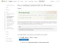 Camera Roll folder missing in Windows 11