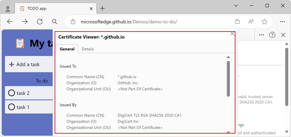 Certificate Viewer General tab listing Issued To and Issued By details