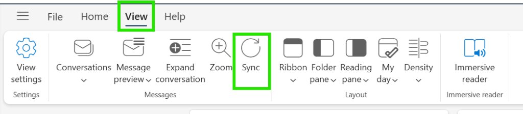 Change Outlook app Sync Settings in Windows 11
