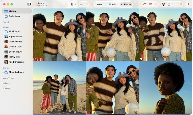 Check iCloud Photos backup status in the Mac Photos Library view