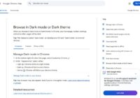 Chrome Help steps for choosing Light, Dark or Device under Appearance