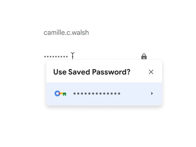 Chrome sign-in form offering a Use Saved Password prompt