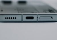 Clean iPhone speaker holes - smartphone speaker grille close-up