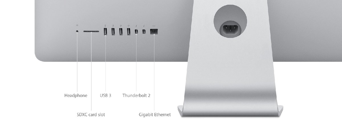 Connect Thunderbolt Display to 5K iMac using the Thunderbolt 2 ports on the back
