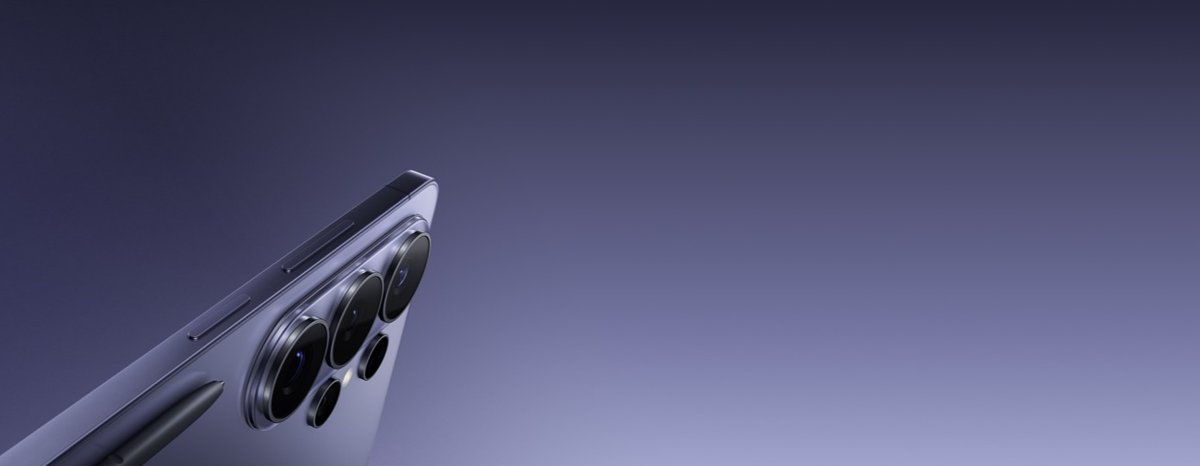 Corner of the Galaxy S26 Ultra with cameras and the S Pen tip