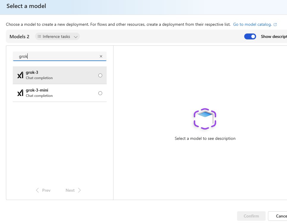 Does Copilot use Grok: Grok models in the Microsoft Foundry model picker