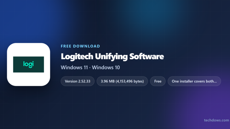 Download Logitech Unifying Software for Windows 11/10 (Free)