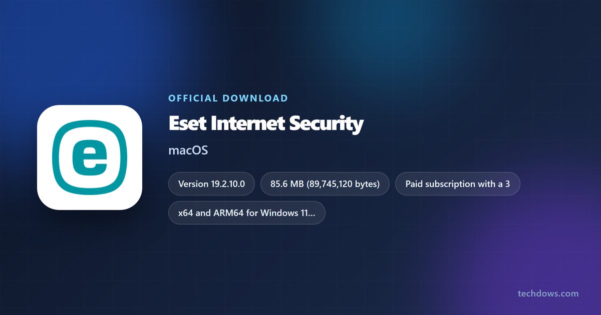 Download ESET Internet Security for PC and Mac (Free Trial)