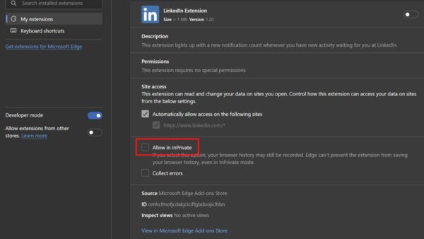 How to start a private browsing session in Microsoft Edge