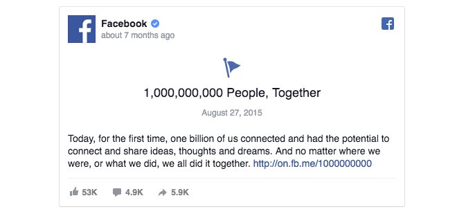 Embedded public Facebook post showing the poster, date and post text