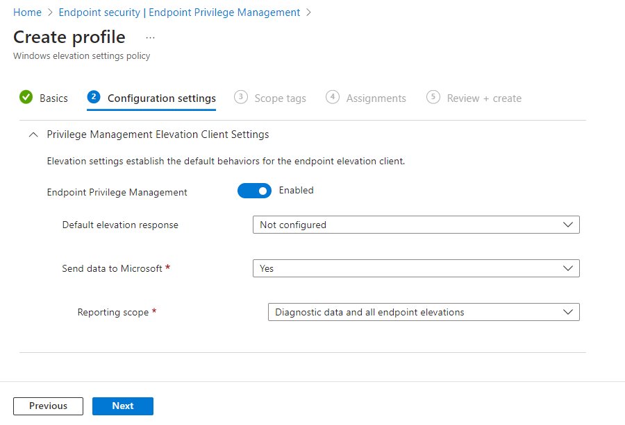 Enable and configure EPM in Intune
