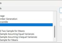Excel Data Analysis dialog listing analysis tools with Regression highlighted
