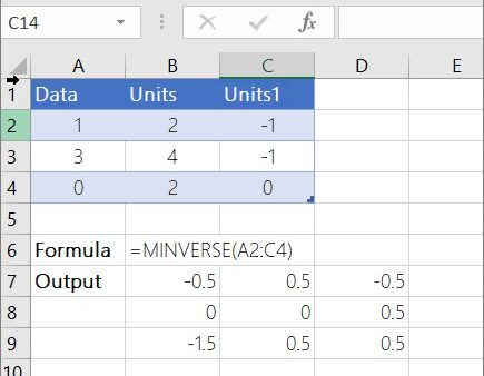 How to calculate inverse matrix in Excel (3 ways)